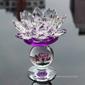 Crystal Glass Lotus Candle Holder for Home Wedding Decoration